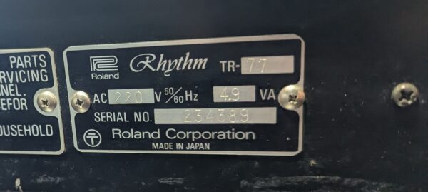 Roland Rhythm TR-77 Vintage Drum Machine - Occasion – Image 5
