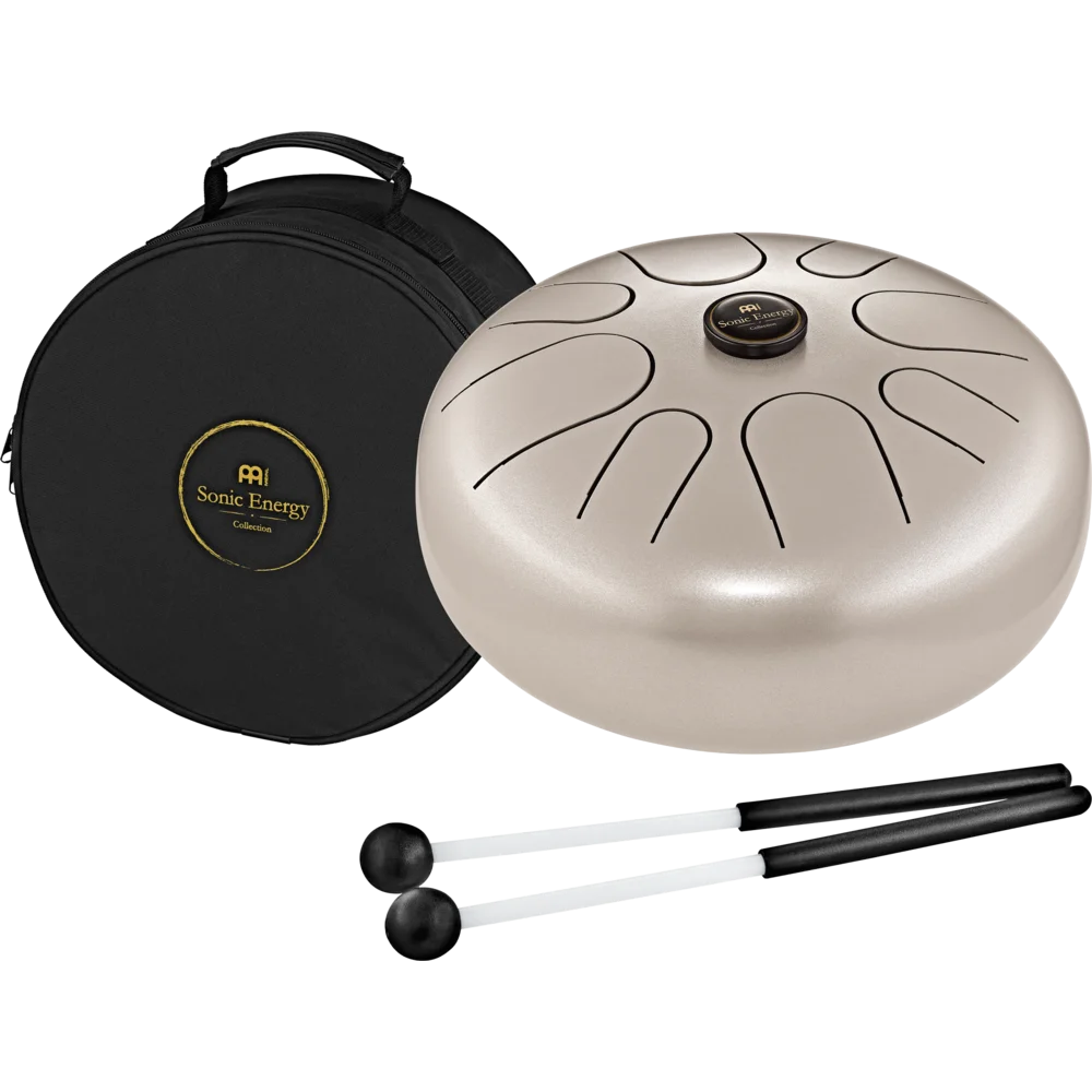 Meinl Sonic Energy 12" Steel Tongue Drum - G Minor, Pearl Grey (STD4PG) – Image 2
